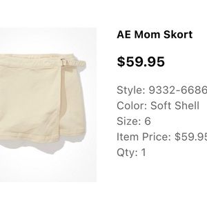 American Eagle mom skort size 6